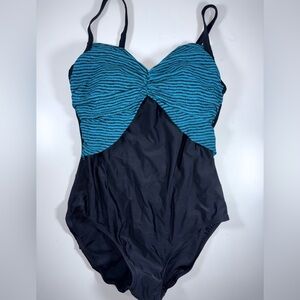 Simon Chang Black and Blue bathing suit